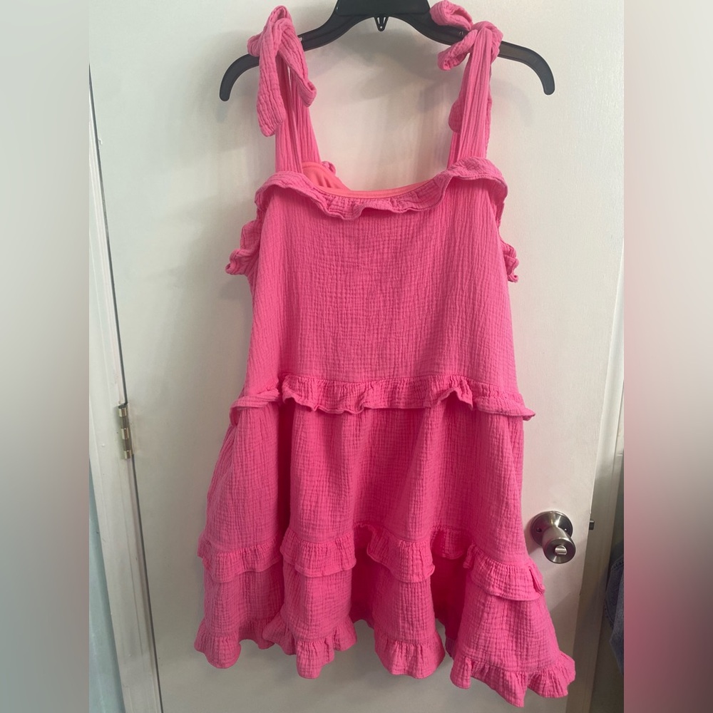 Altar'd State Pink Ruffle Tiered Sundress - Picture 4 of 9